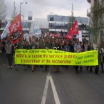 Manifestation de l'Education nationale  Rennes le 2 avril 2005 photo n7 