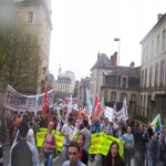 Manifestation de l'Education nationale  Rennes le 2 avril 2005 photo n15 