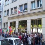 Rassemblement devant le tribunal administratif le 3 juillet 2009 photo n1 