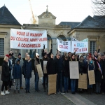Rassemblement pour le maintien des collges de Colombelles et Port-en-Bessin le 5 fvrier 2018 photo n5 