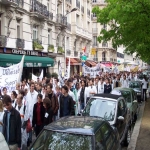 Manifestation des tudiants en mdecine  Paris le 6 avril 2005 photo n19 