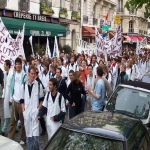 Manifestation des tudiants en mdecine  Paris le 6 avril 2005 photo n28 