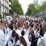 Manifestation des tudiants en mdecine  Paris le 6 avril 2005 photo n40 