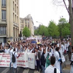 Manifestation des tudiants en mdecine  Paris le 6 avril 2005 photo n46 