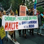Manifestation contre le chmage et la prcarit le 8 octobre 2003 photo n59 