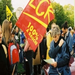 Manifestation contre le chmage et la prcarit le 8 octobre 2003 photo n73 