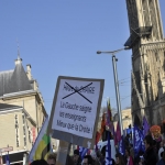 Manifestation contre la loi Macron et les politiques d'austérité le 9 avril 2015 photo n°1 