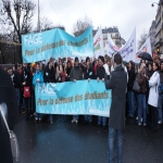 Manifestation des tudiants et enseignants chercheurs  Paris le 10 fvrier 2009 photo n18 