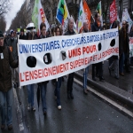 Manifestation des tudiants et enseignants chercheurs  Paris le 10 fvrier 2009 photo n36 
