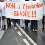 manifestation contre la suppression de postes dans l'acadmie de Caen le 10 fvrier 2011 photo n26 