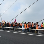 Action des cheminots sur le pont de Normandie le 12 juin 2018 photo n13 
