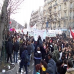 Manifestation de la sant et des lycens  Paris le 15 fvrier 2005 photo n16 