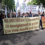 manifestation pour la dfense de l'cole publique  Paris le 18mai 2008 photo n19 