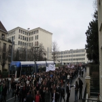 Manifestation contre les rformes universitaires le 19 fvrier 2009 photo n4 