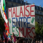 manifestation pour la dfense de l'cole publique  Paris le 19 octobre 2008 photo n3 
