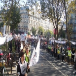 manifestation pour la dfense de l'cole publique  Paris le 19 octobre 2008 photo n5 