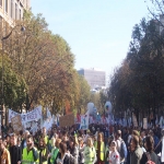 manifestation pour la dfense de l'cole publique  Paris le 19 octobre 2008 photo n9 