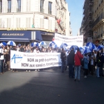 manifestation pour la dfense de l'cole publique  Paris le 19 octobre 2008 photo n12 