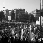 manifestation pour la dfense de l'cole publique  Paris le 19 octobre 2008 photo n29 