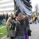 Action symbolique des tudiants en gographie contre la LRU le 23 fvrier 2009 photo n9 