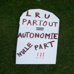 Action symbolique des tudiants en gographie contre la LRU le 23 fvrier 2009 photo n29 