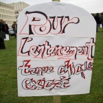 Action symbolique des tudiants en gographie contre la LRU le 23 fvrier 2009 photo n73 