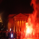 Manifestation aux flambeaux des tudiants le 25 mars 2009 photo n34 