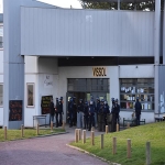 Évacuation du bâtiment Vissol de l'Université de Caen le 28 mars 2018 photo n°9 