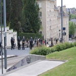 Barricades et affrontements avec la police devant l'universit le 28 avril 2009 photo n113 