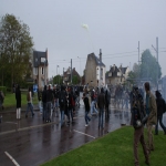 Barricades et affrontements avec la police devant l'universit le 28 avril 2009 photo n184 