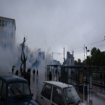 Barricades et affrontements avec la police devant l'universit le 28 avril 2009 photo n215 
