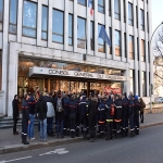 Rassemblement des pompiers devant le conseil dpartemental le 28 novembre 2016 photo n9 