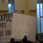 Rassemblement contre l'expulsion de l'UFR et de la bibliothque HSS le 30 janvier 2017 photo n8 